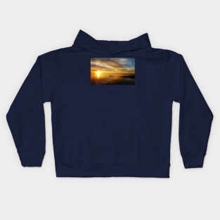 Golden Sunset at Brighton Beach Kids Hoodie